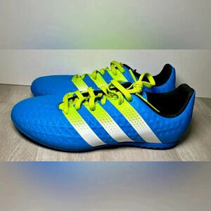 Kids adidas ACE 16.3 Indoor Soccer Shoes size 4 blue